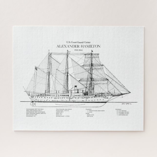 USCGC Alexander Hamilton wix-272 - SBD Jigsaw Puzzle (Horizontal)