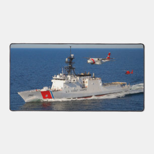 USCGC BERTHOLF with HC-144 and MH-65D   Desk Mat