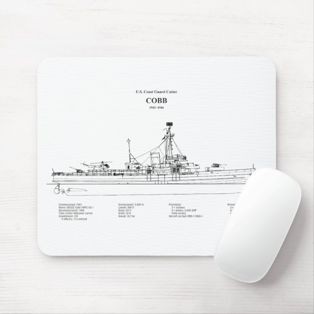 USCGC Cobb wpg-181 - BD Mouse Mat (With Mouse)