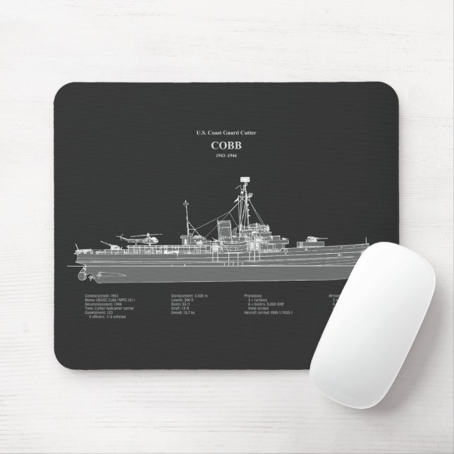 USCGC Cobb wpg-181 – PD Mouse Mat (With Mouse)