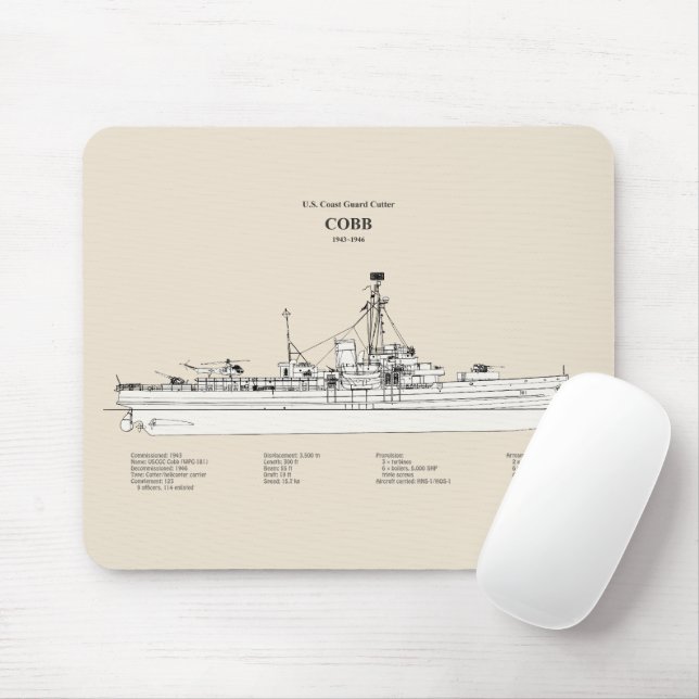 USCGC Cobb wpg-181 - SBD Mouse Mat (With Mouse)