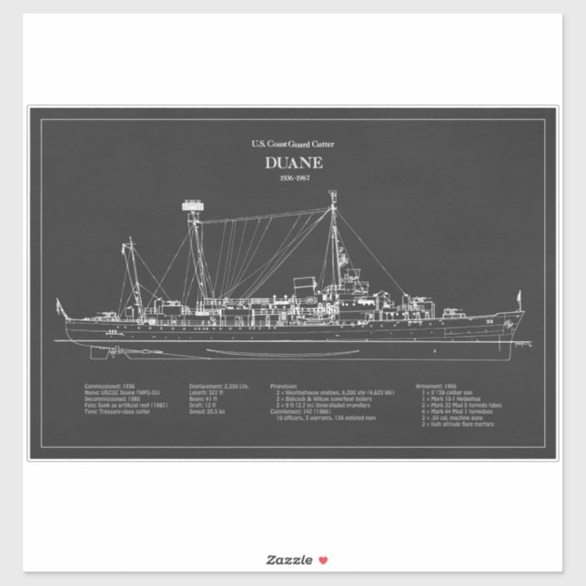 USCGC Duane wpg-33 – PD (Sheet)