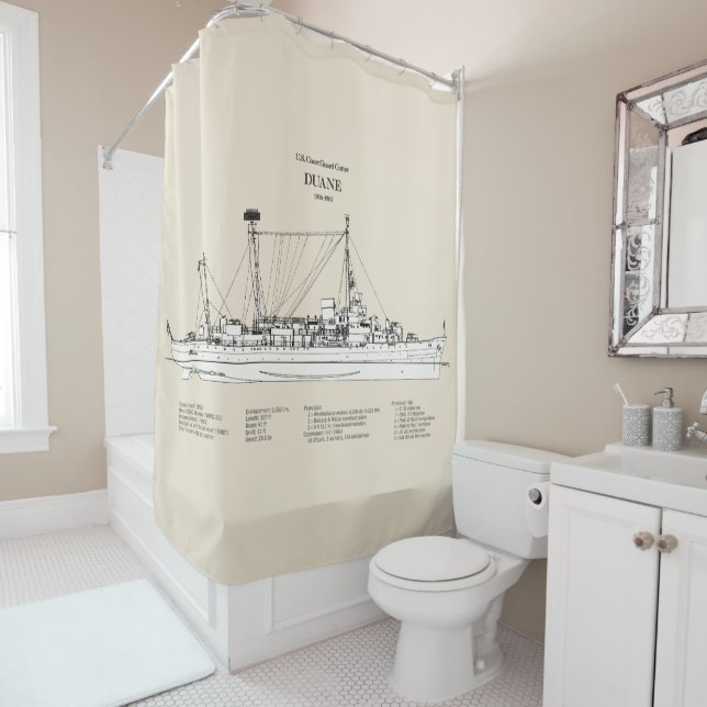 USCGC Duane wpg-33 - SBD Shower Curtain (In Situ)