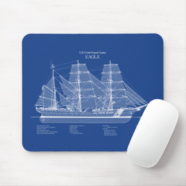 USCGC Eagle wix-327 – ABD Mouse Mat (With Mouse)