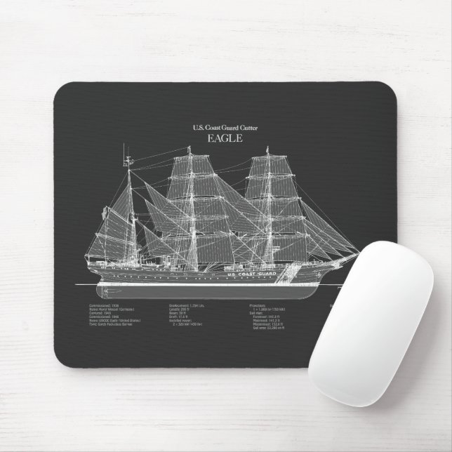 USCGC Eagle wix-327 – PD Mouse Mat (With Mouse)