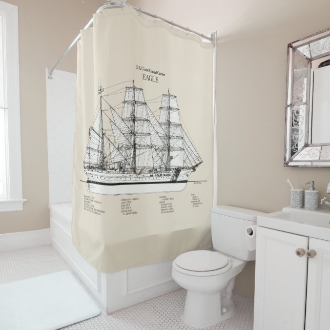 USCGC Eagle wix-327 - SBD Shower Curtain (In Situ)