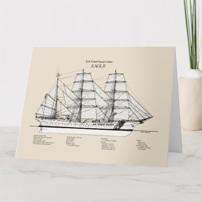 USCGC Eagle wix-327 - SBD Thank You Card (Front)