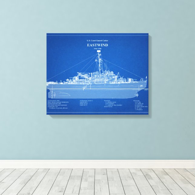 USCGC Eastwind wagb-279 – ABD Canvas Print (Insitu(Wood Floor))