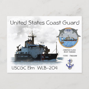 USCGC ELM  WLB-204 BUOY TENDER POSTCARD