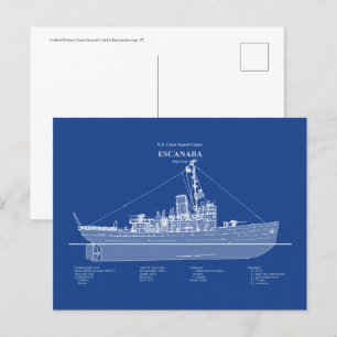 USCGC Escanaba wpc-77 – ABD Postcard