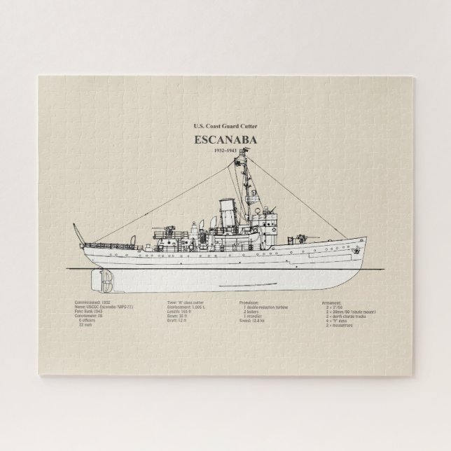 USCGC Escanaba wpc-77 - SBD Jigsaw Puzzle (Horizontal)