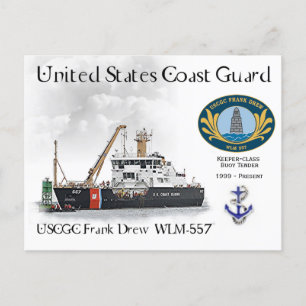 USCGC Frank Drew  WLM-557   Buoy Tender Postcard