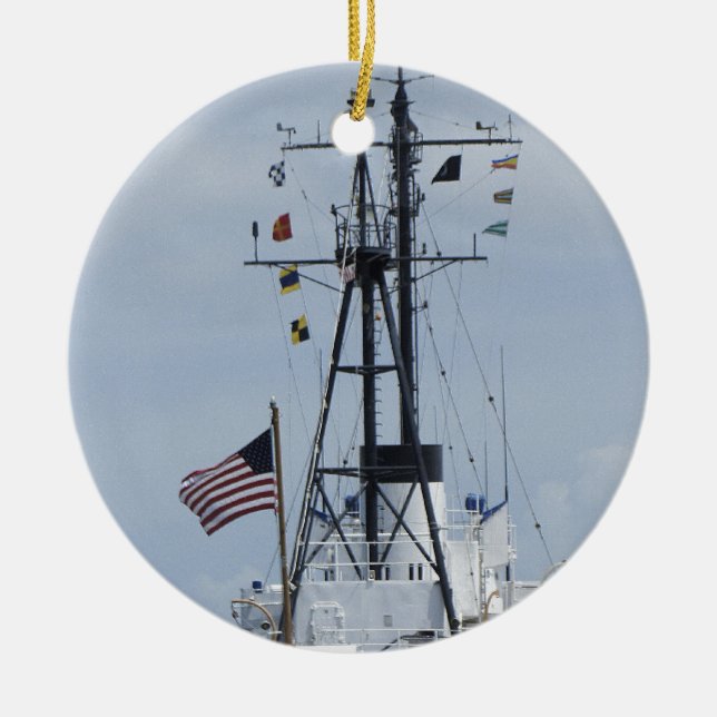 USCGC Ingham Ceramic Tree Decoration (Front)