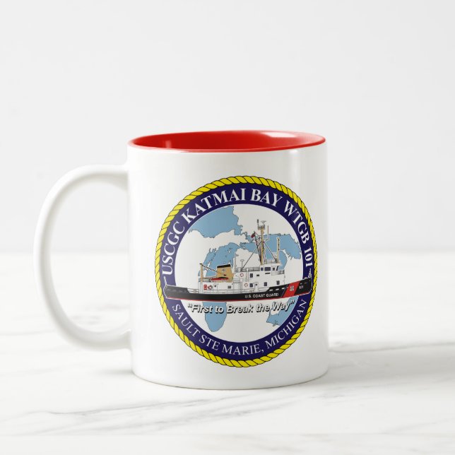 USCGC Katmai Bay WTCB 101 Two-Tone Coffee Mug (Left)