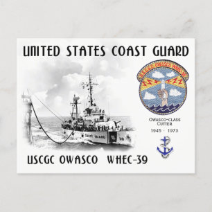 USCGC OWASCO  WHEC-39 CUTTER POSTCARD