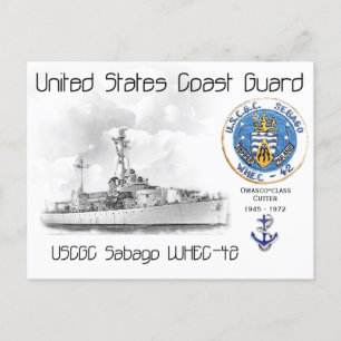 USCGC Sabago WHEC-42 Cutter Postcard