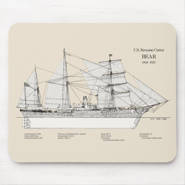 USCGRC USRC Bear - SBD Mouse Mat (Front)