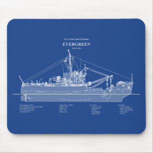 USCGT Evergreen wlb-295 - ABD Mouse Mat
