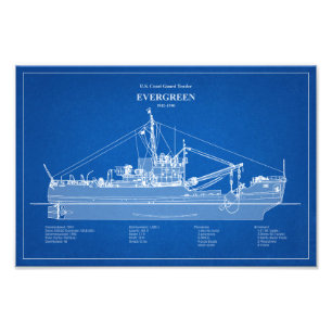 USCGT Evergreen wlb-295 - ABD Photo Print