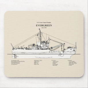 USCGT Evergreen wlb-295 - SBD Mouse Mat