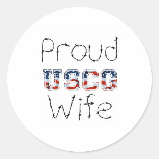 uscgwife classic round sticker