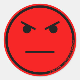 USD Rage Face Red (3 inch) Sticker