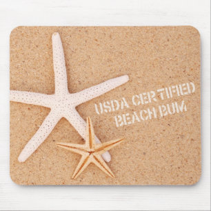 USDA Certified Beach Bum Mouse Mat