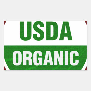 USDA Organic certificate Rectangular Sticker