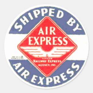 Use Air Express by Railway Express Agency Stickers