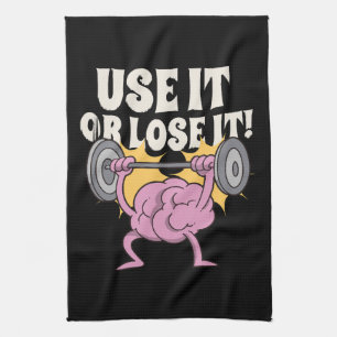 Use and train your brain tea towel