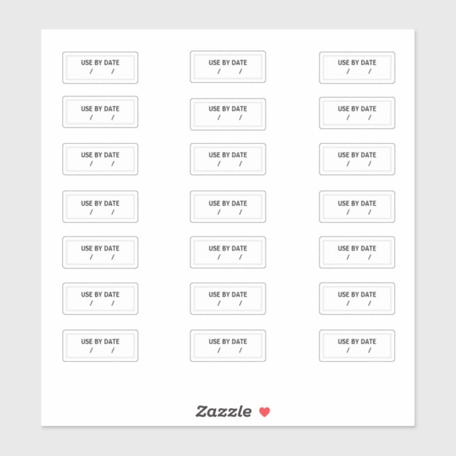 Use By Date Stickers I Best Before I Expiry Date  (Sheet)