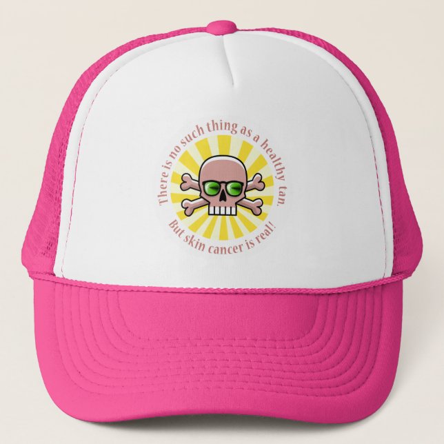 Use Caution with Solar Radiation Trucker Hat (Front)
