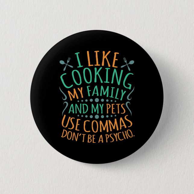 Use Commas English Language Teacher Teach Student 6 Cm Round Badge (Front)