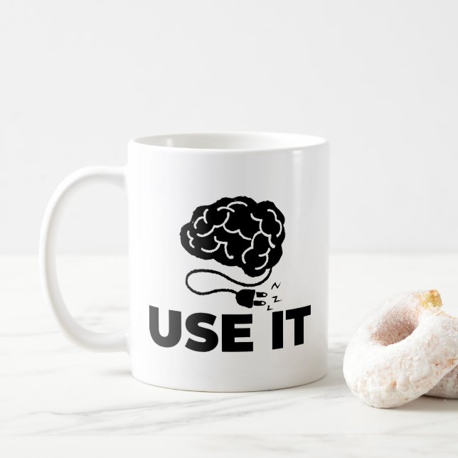 Use It - Brain Design Coffee Mug (With Donut)