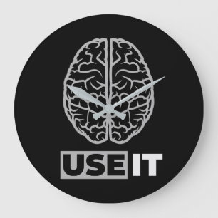 Use It - Brain Design Large Clock