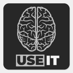 Use It - Brain Design Square Sticker