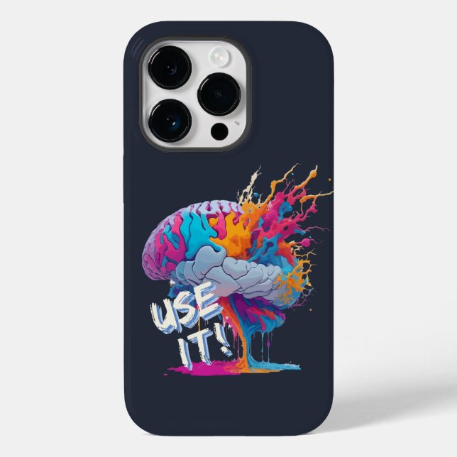 Use It - Colourful Splash Brain Case-Mate iPhone Case (Back)