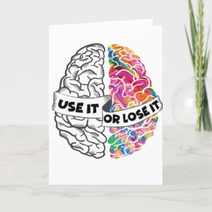 Use It Or Lose It - Funny Brain Holiday Card