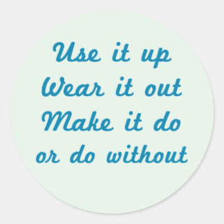 Use It Up Classic Round Sticker