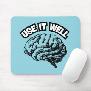 Use It Well Motivational Brain Vintage Anatomy Mouse Mat