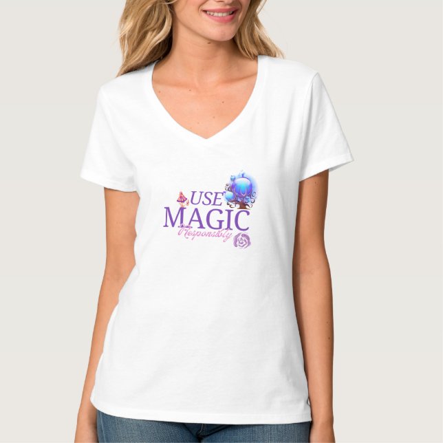 Use Magic Responsibly in Purple T-Shirt (Front)