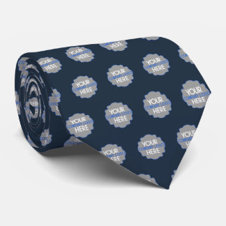 Use Own Business Logo Company Navy Blue Custom Tie