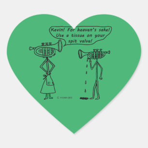 Use Spit Valve Heart Sticker