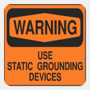 Use static grounding device square sticker