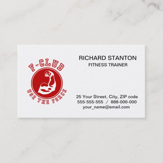 Use the force business card (Front)