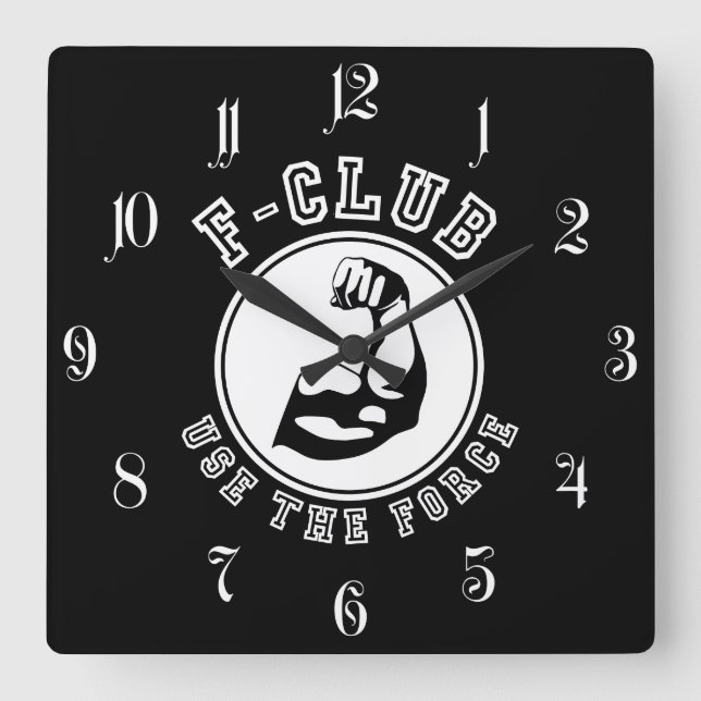 Use the force square wall clock (Front)