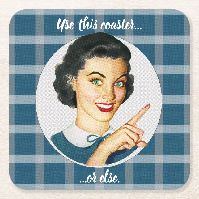 Use this coaster or else. Black Plaid (Front)