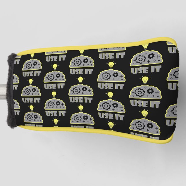 Use your brain  golf head cover (Front)