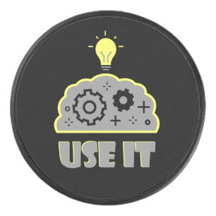 Use your brain hockey puck