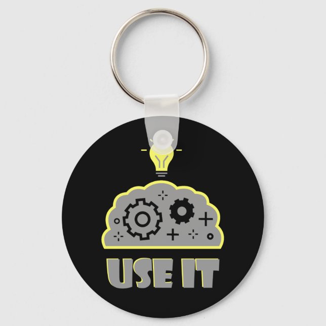 Use your brain key ring (Front)